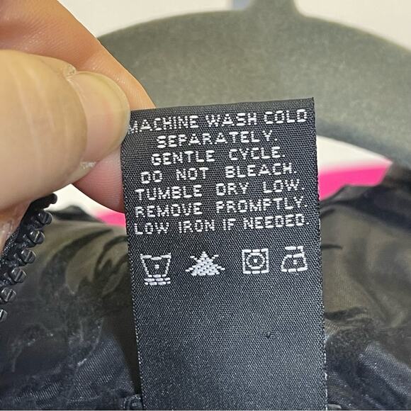 Vanity, Puffer Vest, Detachable Hood. Velvety Embossed Vest. Size Large. - Picture 8 of 8